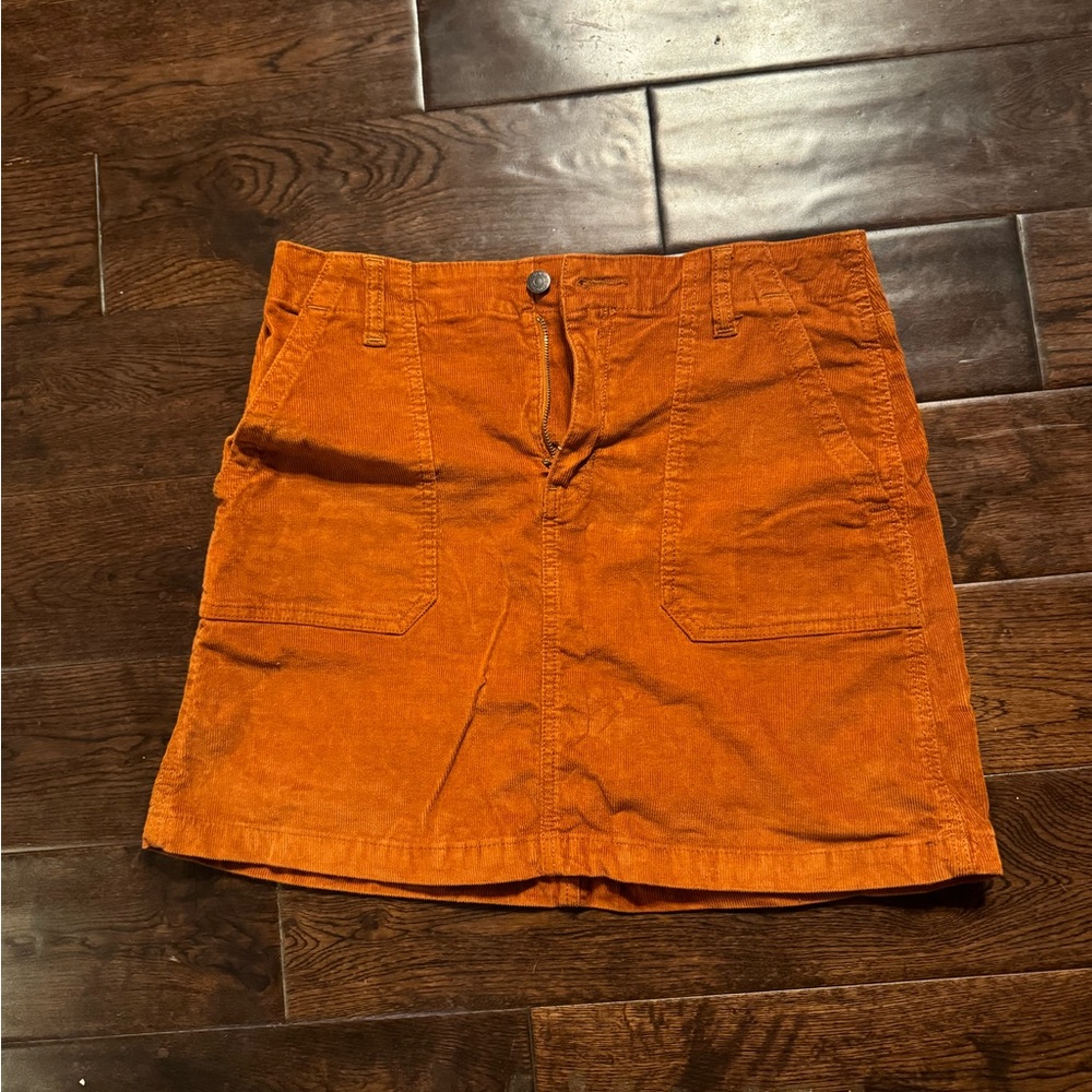 Old Navy Corduroy Mini Skirt - Rust Orange - Size 8